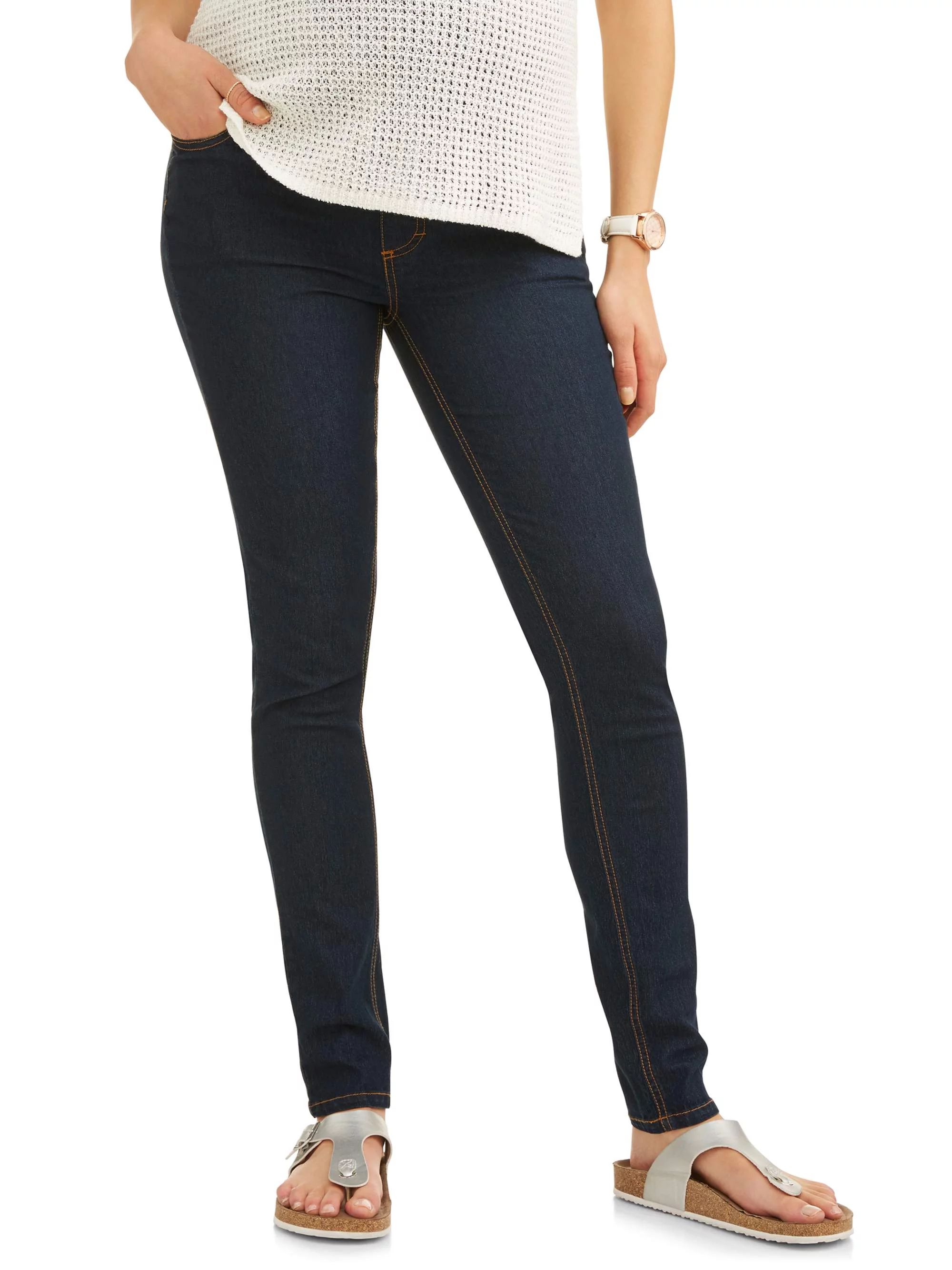 Oh! Mamma Maternity Women's Skinny Jeans with Demi or Full Panel (Women's & Women's Plus) | Walmart (US)