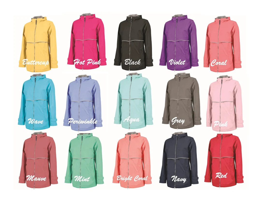 July Sale Charles River Monogrammed Rain Jacket / Big Sale - Etsy | Etsy (US)