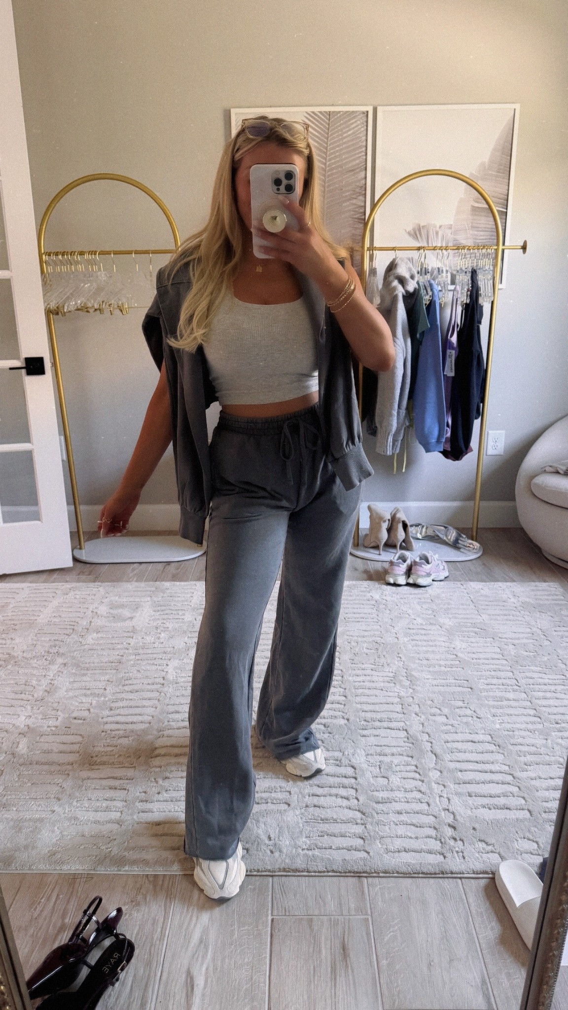 Cannot get over the quality of these Walmart comfies and sweats! Quality is insane and sooo soft and lived in feeling! I have 2 of these sets now! 

Size XS in sweats and medium in sweatshirt 🤍 

@walmart #walmarr

#LTKgrwm #LTKootd