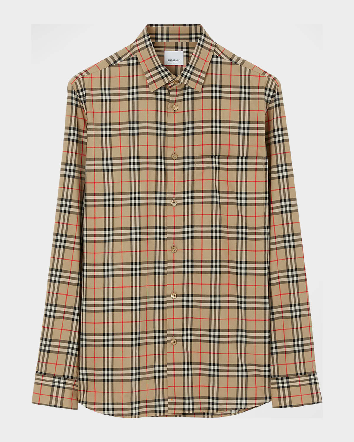 Men's Simson Check Poplin Shirt | Neiman Marcus