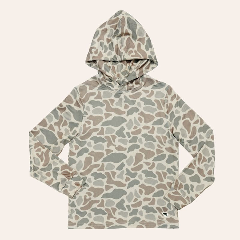 Burlebo Boys' Classic Green Deer Camo Print Performance Hoodie | Cavender's