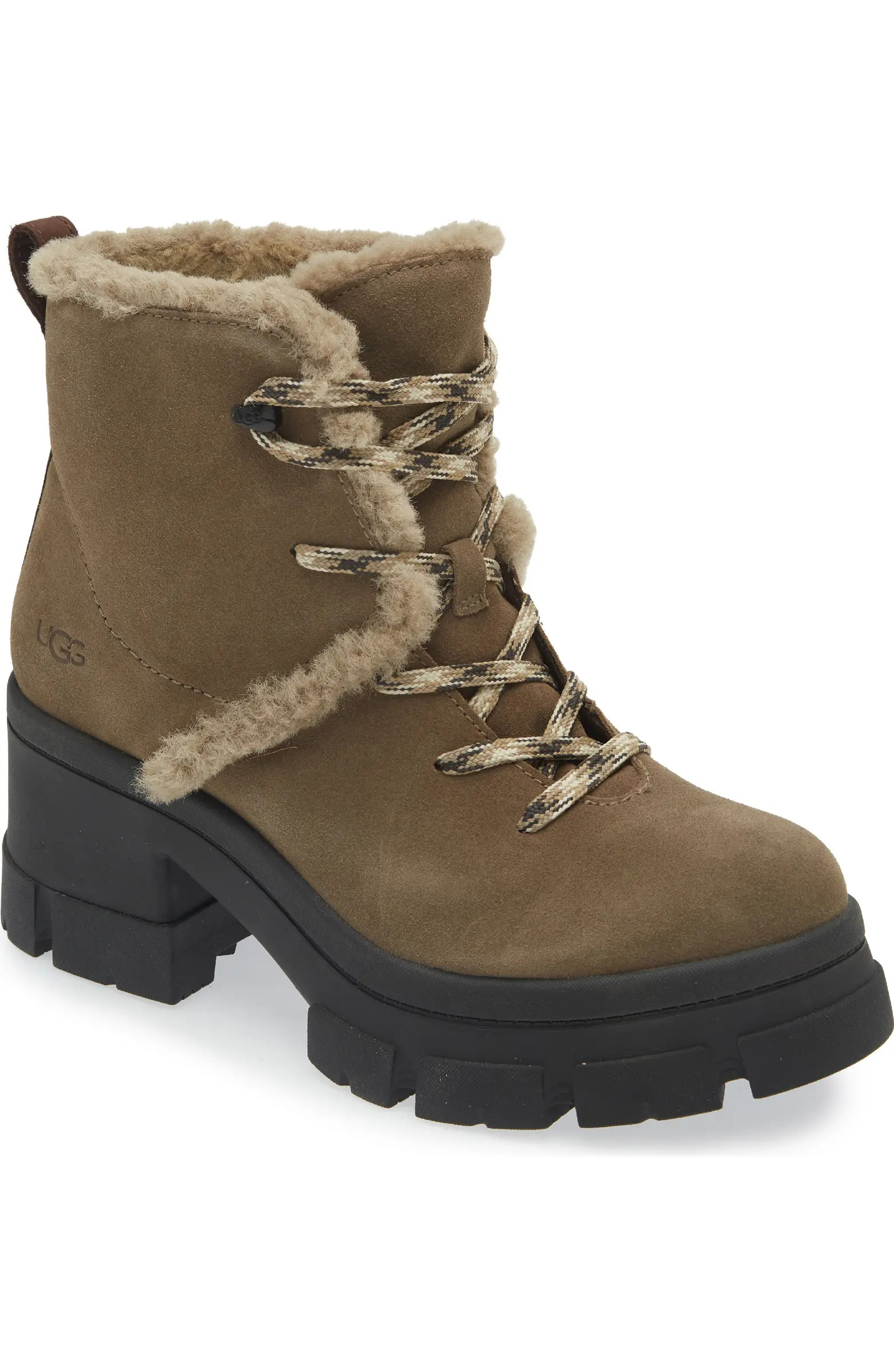 Brooklyn Water Resistant Hiker Boot with Genuine Shearling Trim (Women) | Nordstrom