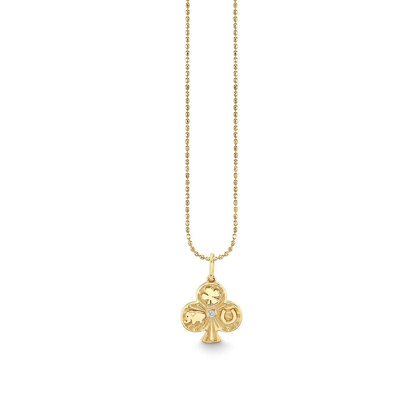 Gold & Diamond Ace of Clubs Charm | Sydney Evan