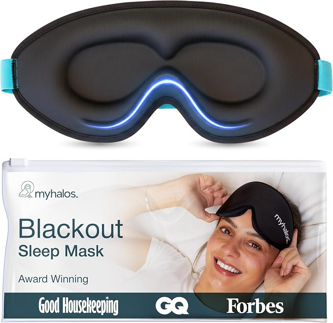 MyHalos® Sleep Mask – 3D Blackout Eye Mask for Women & Men, Side Sleepers, Zero Pressure Memor... | Amazon (US)