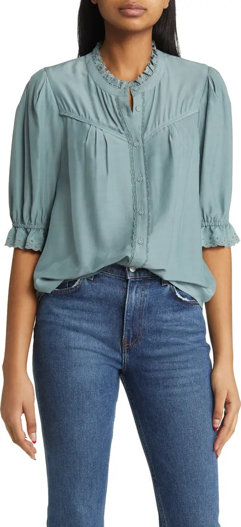 Eyelet Accent Blouse | Nordstrom