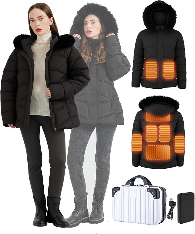 Heated Jackets for Women with Battery Pack, Women's Heated Jacket, Heating Jacket, Heated Winter ... | Amazon (US)