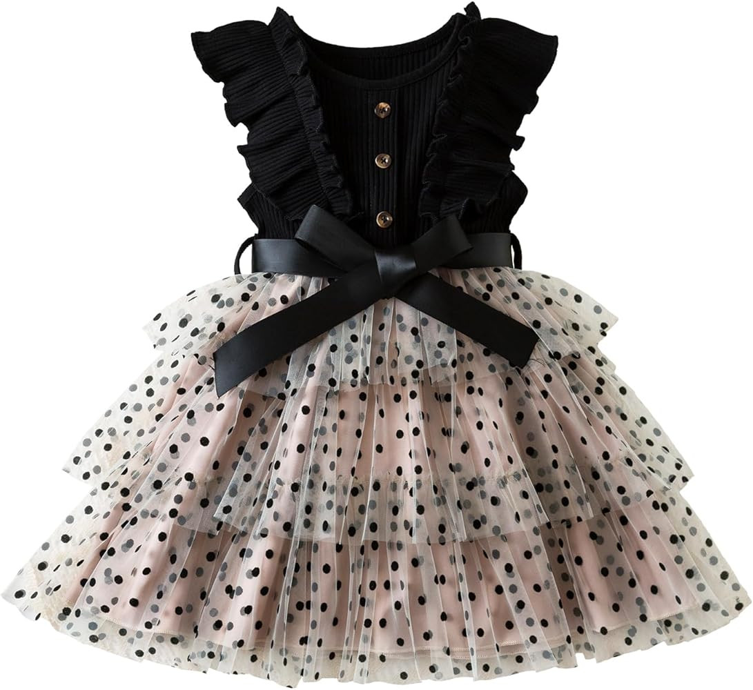 Nileafes Toddler Girl Tulle Dress Girls Tutu Princess Casual Dresses | Amazon (US)