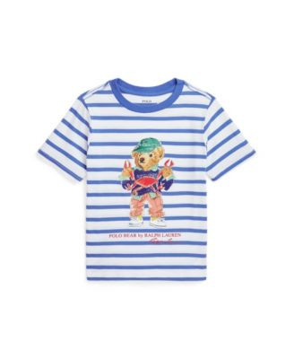 Polo Ralph Lauren Toddler and Little Boys Polo Bear Striped Jersey T-Shirt - Macy's | Macy's