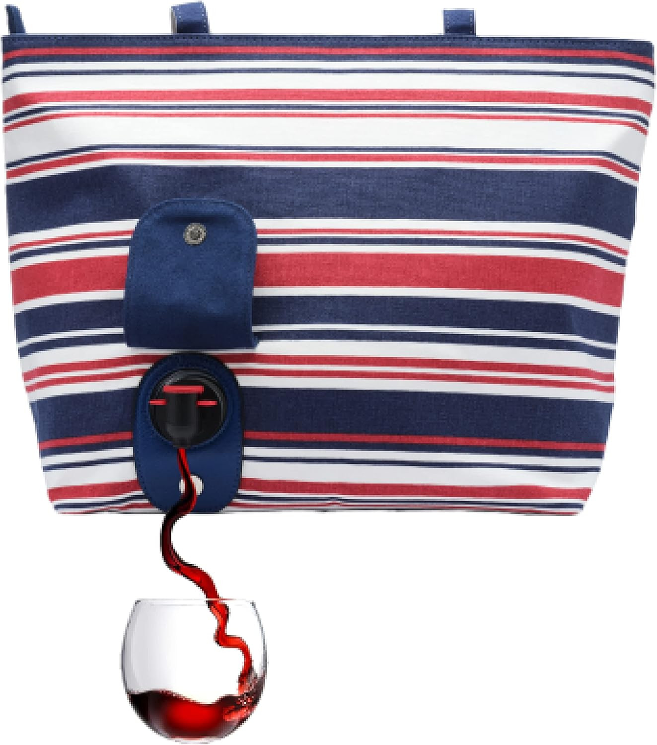 PortoVino City Tote Bag - Canvas Wine Purse with Hidden Insulated Compartment and Dispenser Flask... | Amazon (US)