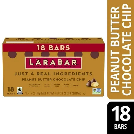 Larabar Peanut Butter Chocolate Chip, Gluten Free Fruit & Nut Bar, 18 Ct | Walmart (US)