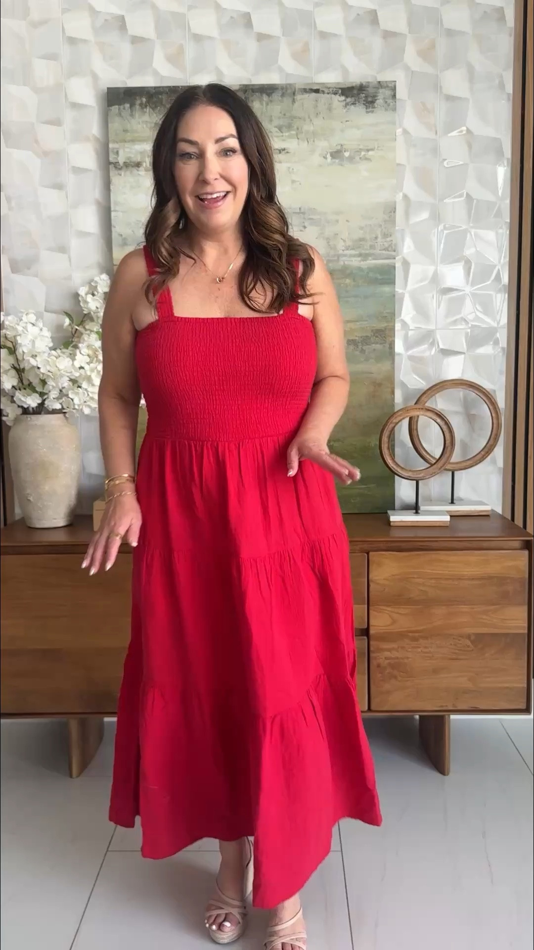 Red marked maxi dress great for spring events, including graduation. 

#LTKU #LTKOver40 #LTKMidsize