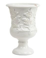 Handmade Italy 19.75in Floral Urn Ceramic Planter | TJ Maxx