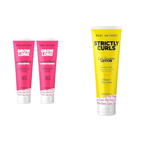 Marc Anthony Shampoo and Conditioner Gift Set, Grow Long Biotin - Anti-Frizz Deep Conditioner & Strictly Curls Curl Defining Styling Lotion, 8.3 Ounce Tube | Amazon (US)