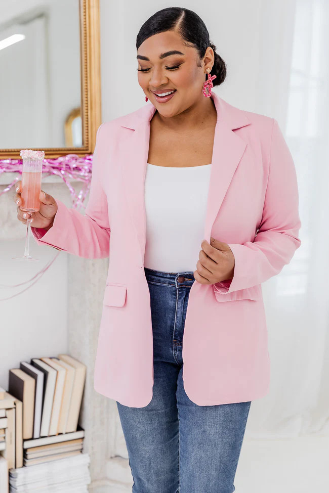 Picture To Burn Pink Boyfriend Blazer | Pink Lily