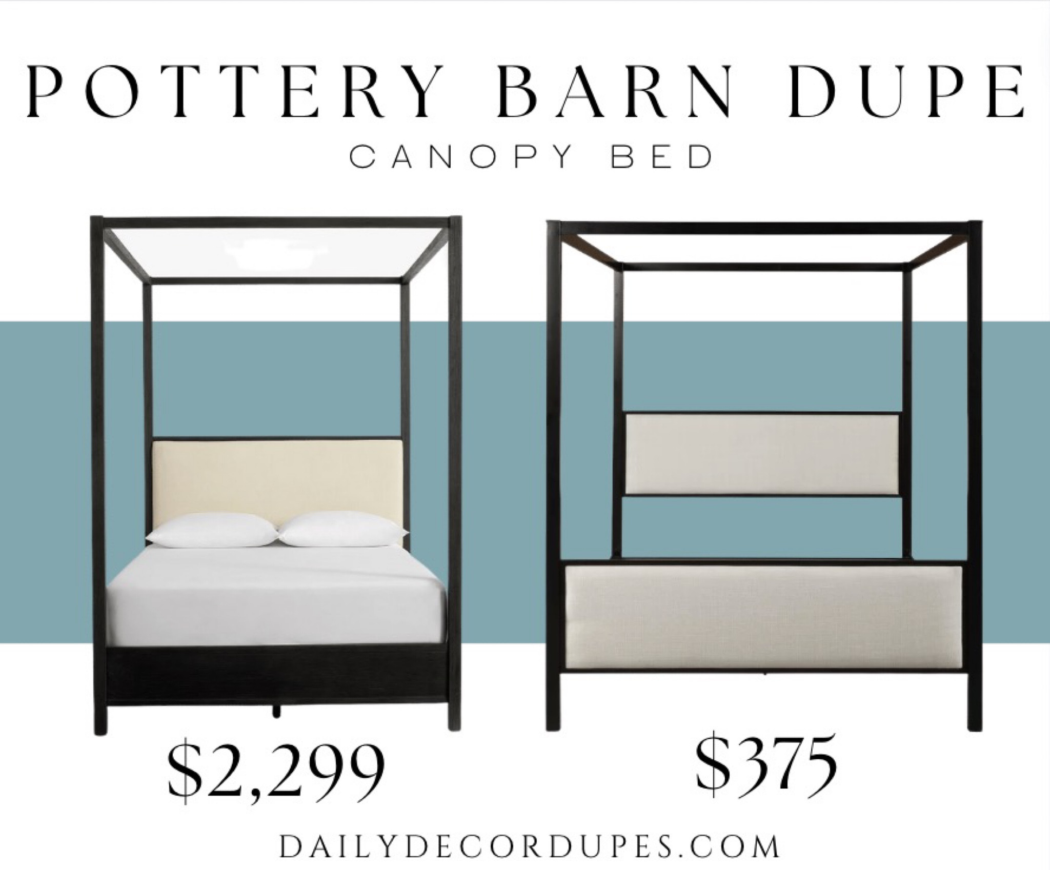 Restoration hardware deals canopy bed dupe