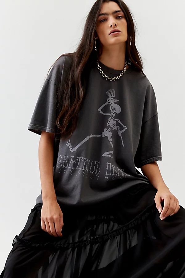 Grateful Dead Skeleton T-Shirt Dress | Urban Outfitters (US and RoW)