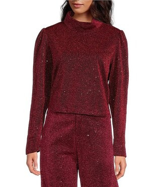 Culotte Woven Metallic High Rise Wide Ankle Leg Pants | Dillard's