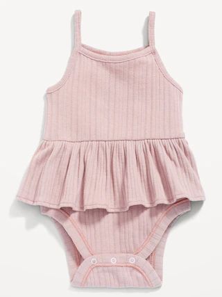 Sleeveless Pointelle-Knit Peplum Bodysuit for Baby | Old Navy (US)