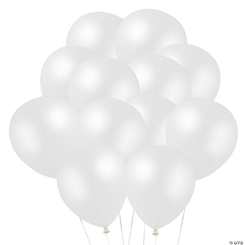 Bulk  144 Pc. White 5" Latex Balloons | Oriental Trading Company