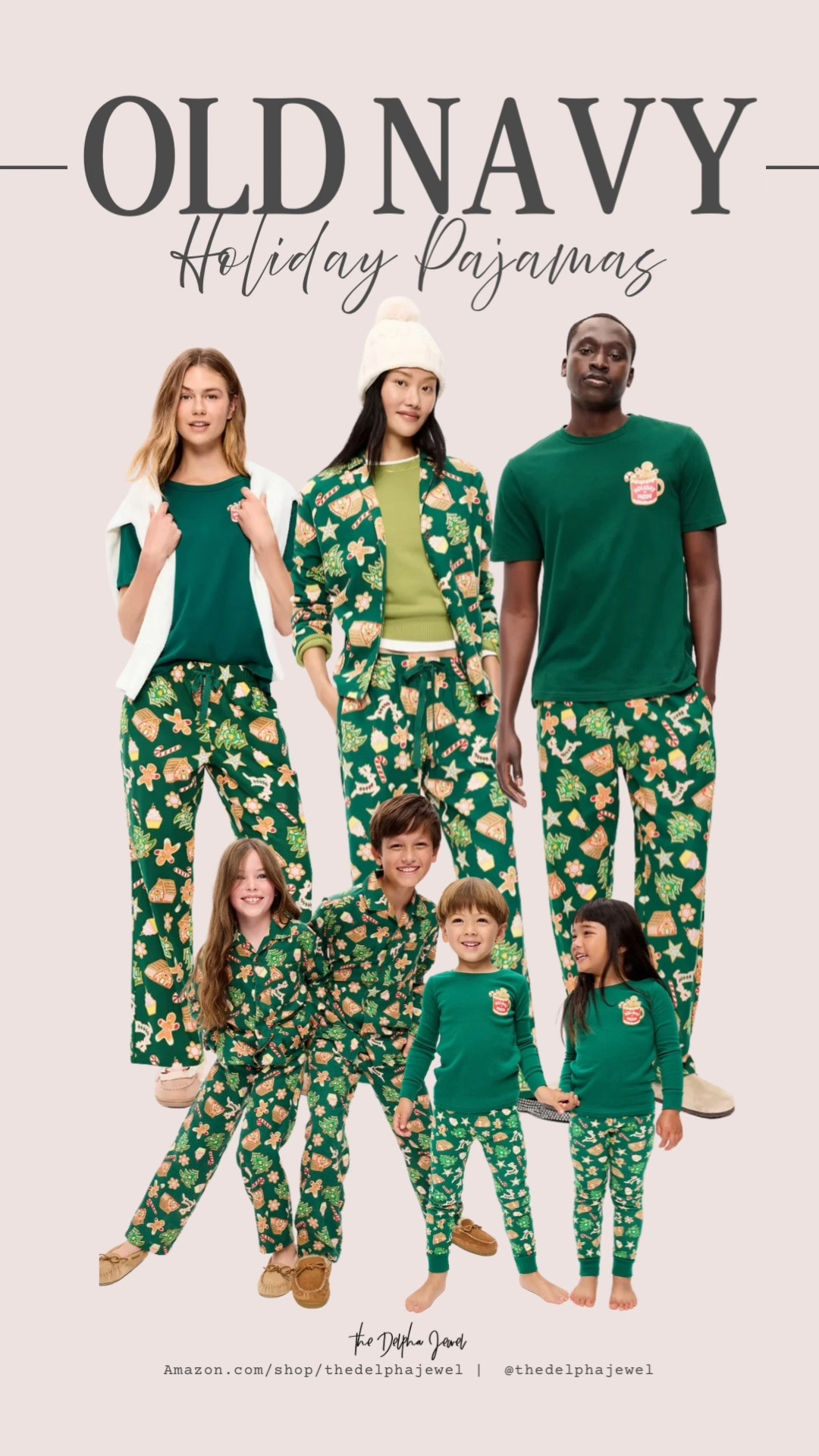 Holiday Pajamas - Gingerbread Green 🎄🍪
Obsessed is an understatement! This green gingerbread cookie print has it all - gingerbread men, Christmas trees, candy canes, presents. The green is so festive and the print is fun for the whole family. Loving the mix of full print sets + solid green tee option.
Sizes for mom, dad, big kids + toddlers!

old navy gingerbread pajamas, green holiday pajamas, matching family gingerbread pjs, christmas cookie pajamas

#LTKBaby #LTKKids #LTKSeasonal