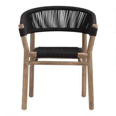 Cabrillo Acacia Wood And Rope Outdoor Dining Chair Set of 2 | World Market