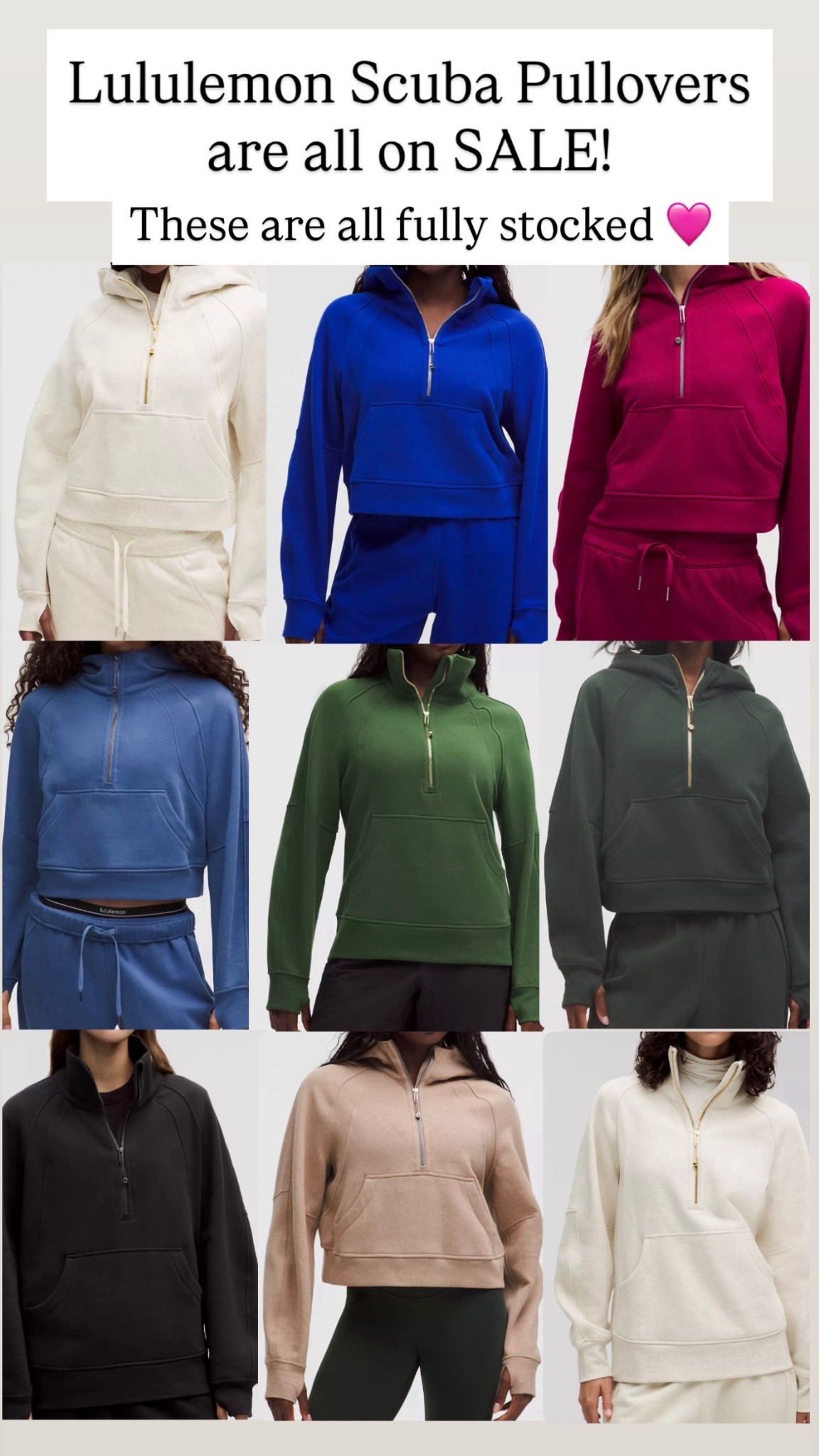 Lululemon scuba pullovers are on sale for $84!!! 

#LTKActive #LTKSaleAlert