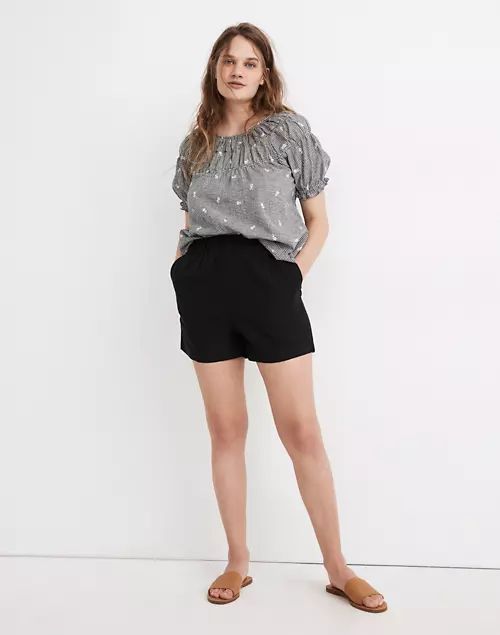 Linen-Blend Easy Pull-On Shorts | Madewell