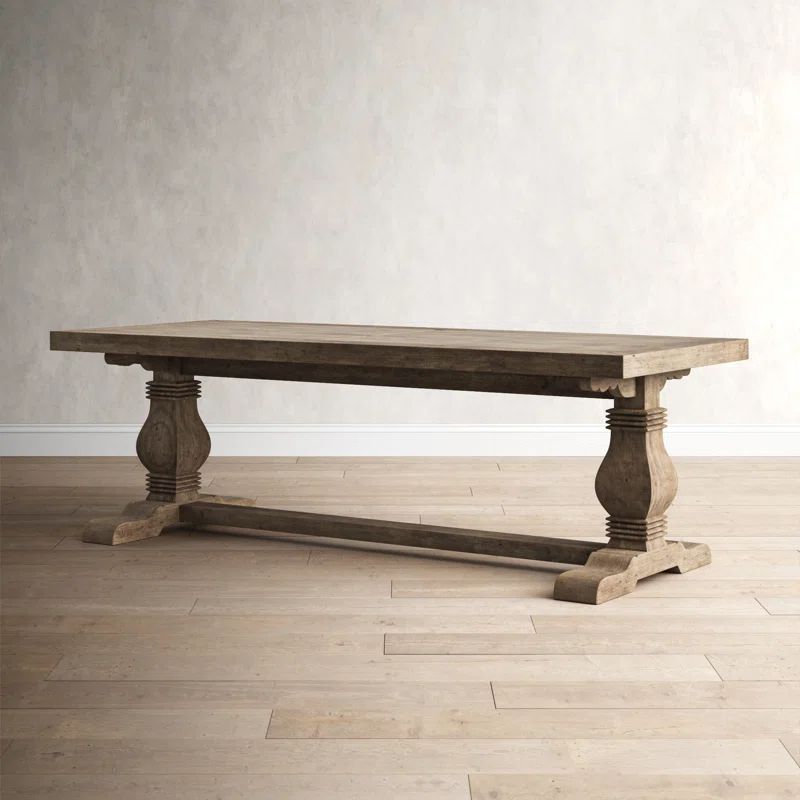 Kinston 94" Solid Wood Trestle Dining Table | Wayfair North America