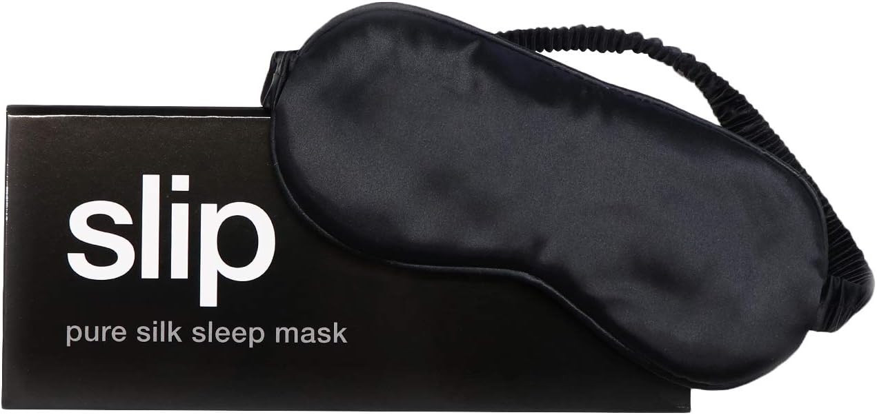 Slip Pure Silk Sleep Mask, Black - 100% Pure Mulberry Silk 22 Momme Eye Mask with Elastic Band fr... | Amazon (US)