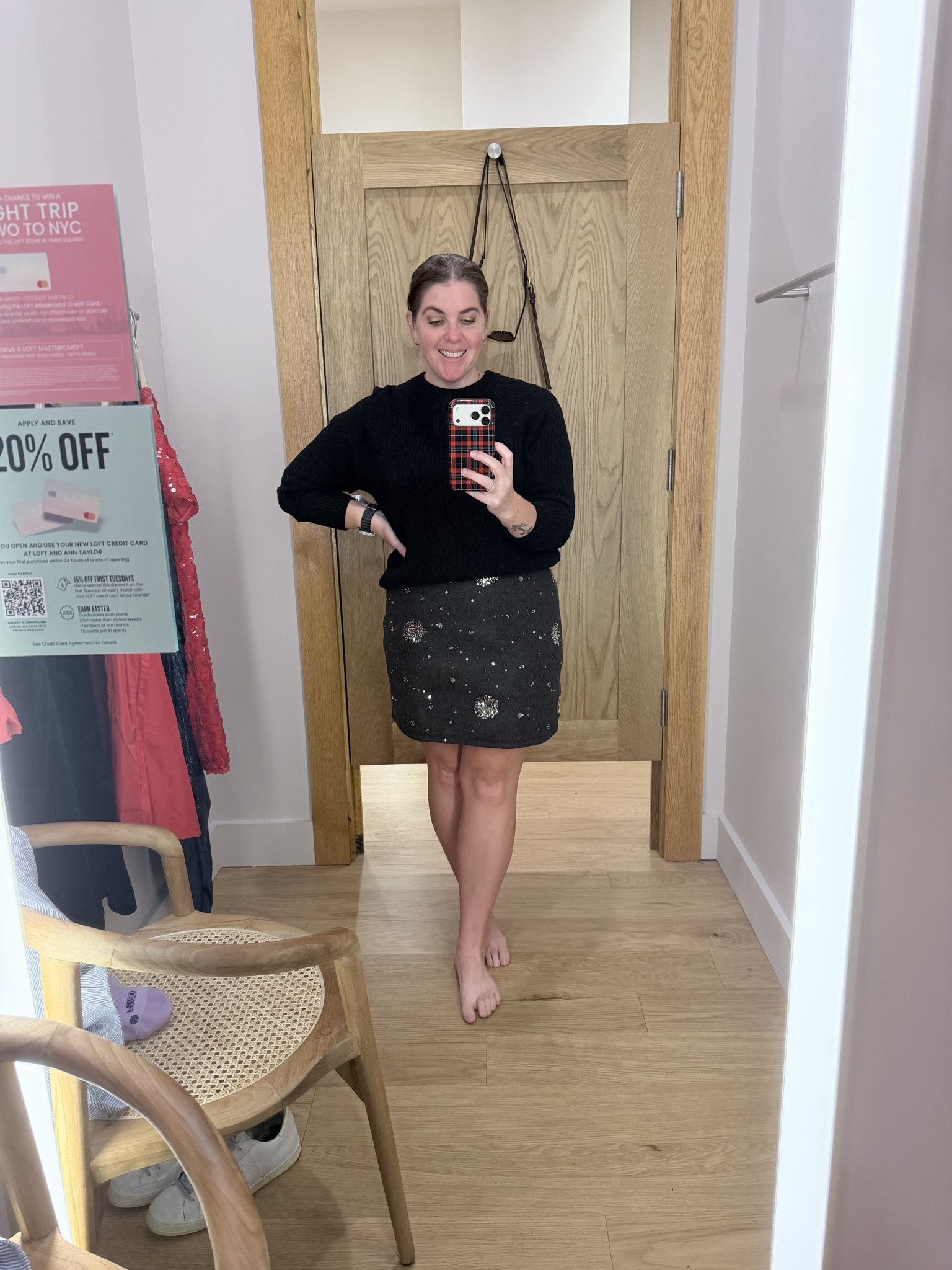 Don’t want all the NYE glam, but still want a little sparkle?! This skirt from Loft is what you are looking for! The skirt is party ready, but it’s also office ready! The skirt runs TTS and is 50% off, making it under $45! 

#LTKFindsUnder50 #LTKHoliday #LTKSaleAlert