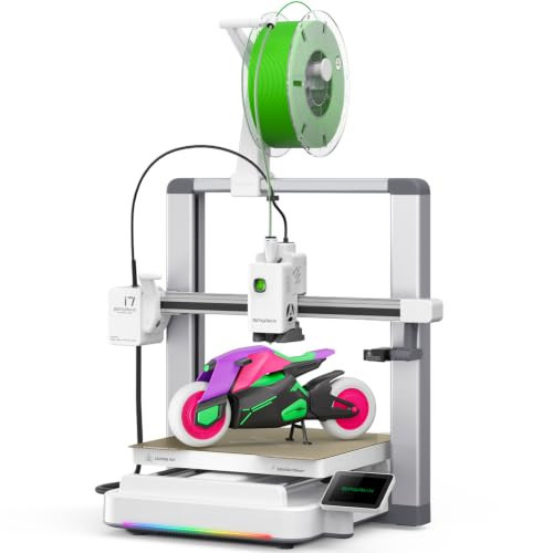 Creality SPARKX i7 3D Printer Multi Color 3D Printing 500mm/s High Speed 95% Pre-Assemble AI Photo 3D Printing RGB Light Smart AI Camera Auto-Leveling Essential Parts Low Noise 10.24×10.24×10 inch | Amazon (US)