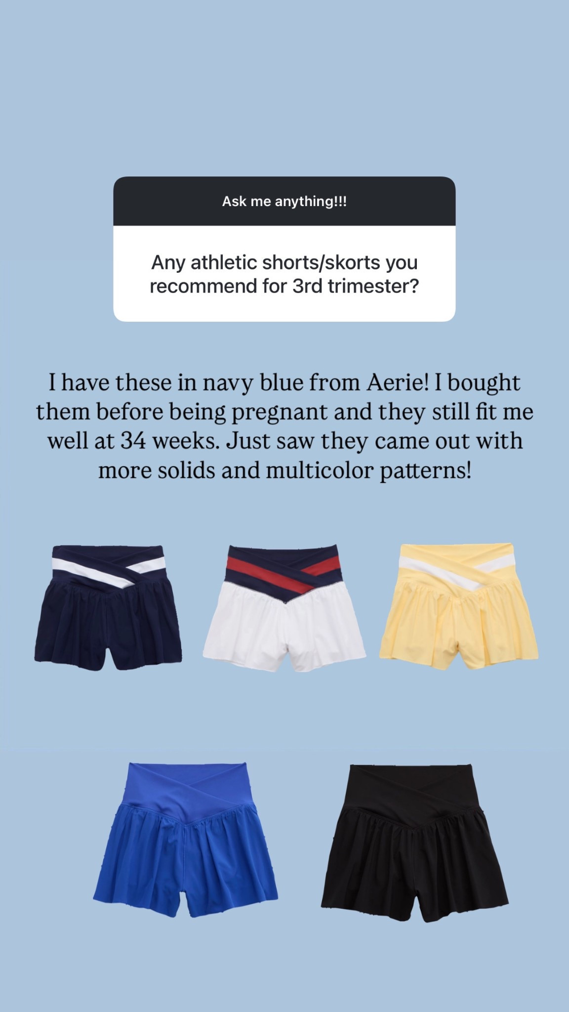 Aerie shorts on sale! Work well with a pregnancy bump! I ordered my TTS (medium) from pre pregnancy!

#LTKActive #LTKBump #LTKU