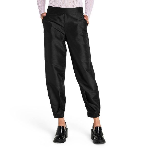 Women's Scallop Edge Pocket Tapered Pants - Kika Vargas x Target Black | Target