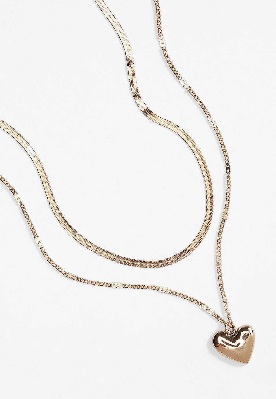 Heart Pendant Layered Necklace | Maurices