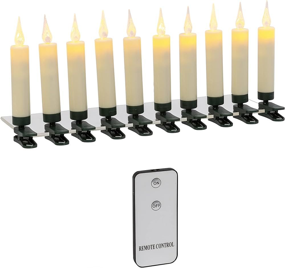 Gerson 2537500 Infrared Remote Control White LED Candles Set of 10, 4.13-inch Height | Amazon (US)