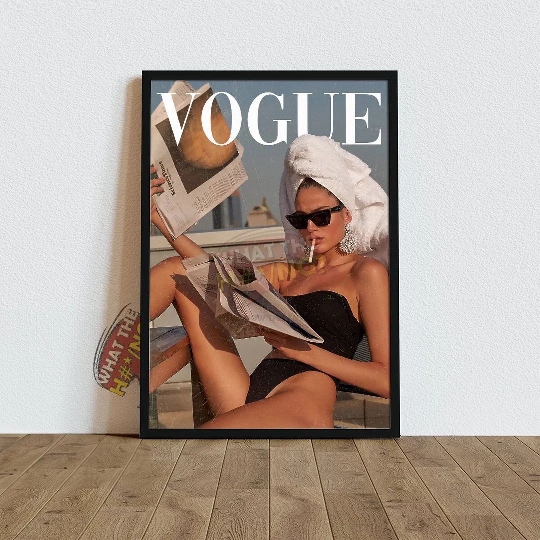 Fashion Magazine Poster, Retro Fashion Canvas Art, Vintage Fashion Magazine Poster, Luxury Fashio... | Etsy (US)