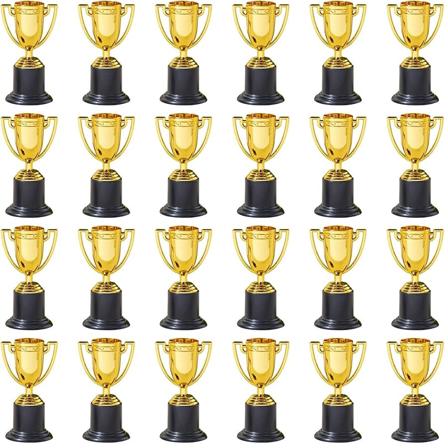 Juvale 24 Pack Mini Trophies for Awards, Gold Participation Trophy Cups for Sports Tournaments an... | Amazon (US)