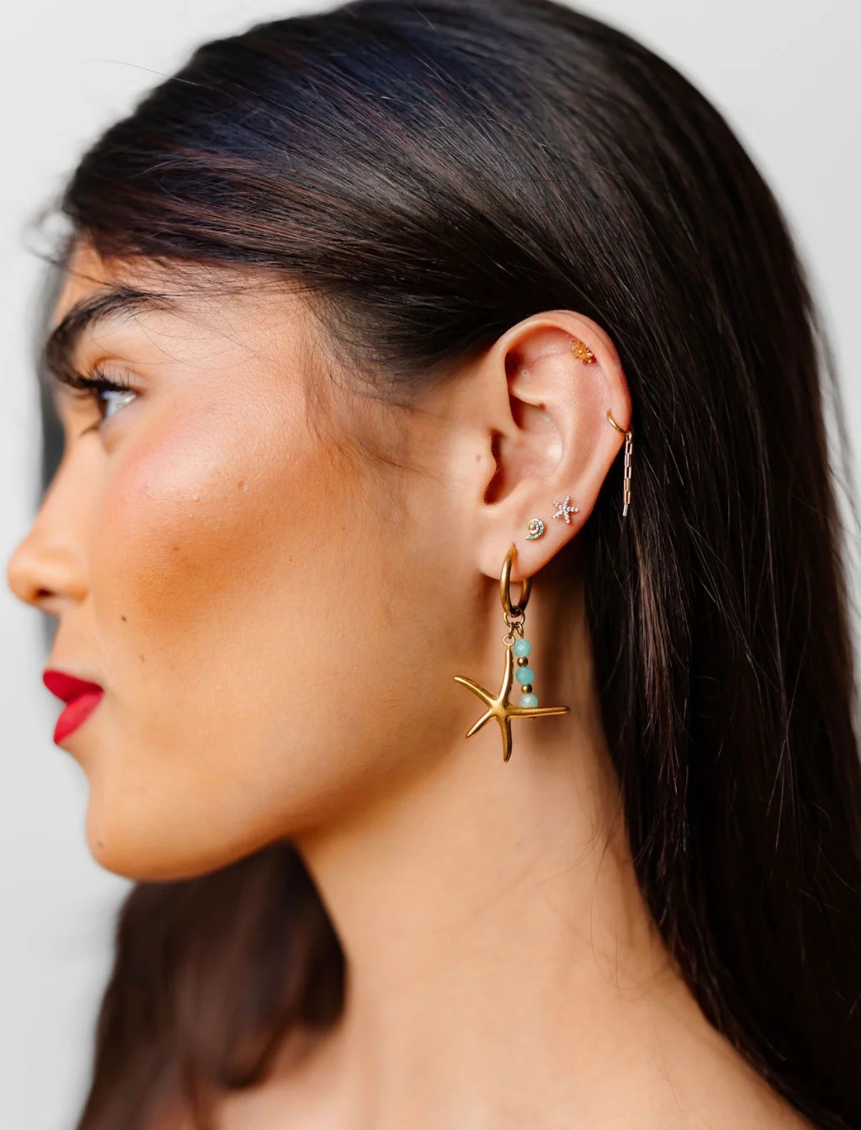 Mixed Metal Helix Hoop | Pierced by Ash Design