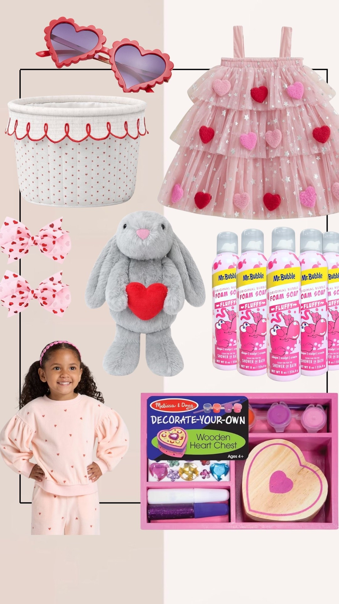 Girls valentine day | toddler valentine gift | valentine basket | Valentine’s Day | Valentine’s Day basket stuffers | vday | vday gifts 
