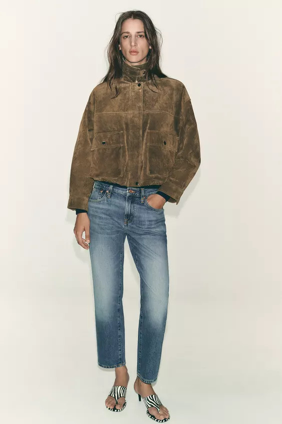 Z1975 CROPPED MID-WAIST JEANS | Zara UK