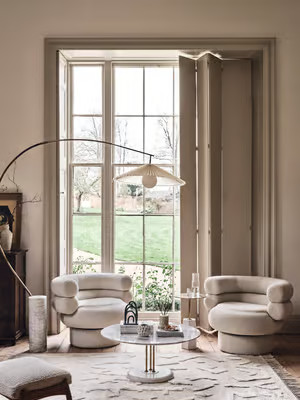 Rolland Armchair, Italian Boucle Ecru, US | Soho Home Ltd