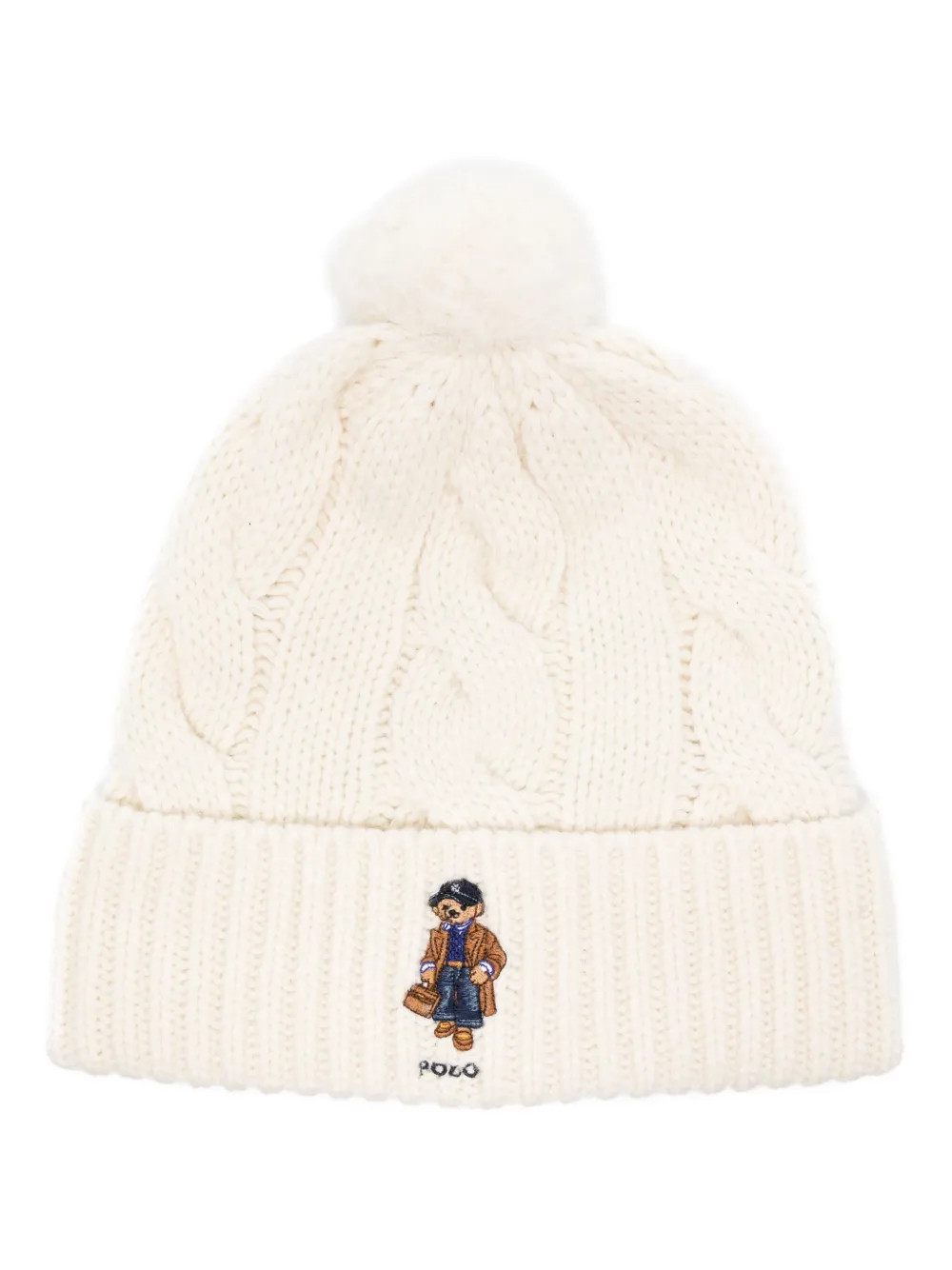 Polo Ralph Lauren Polo Bear-patch cable-knit Beanie - Farfetch | Farfetch Global