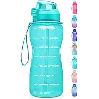 QuiFit Gallon Motivational Water Bottle - with Straw & Time Marker,BPA Free Reusable Large Leakpr... | Amazon (US)