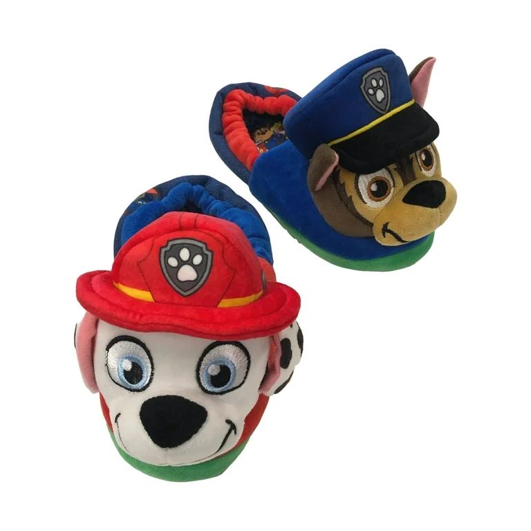 Paw Patrol Toddler Boys Puppy Dog Slippers Chase & Marshall House Shoes 9-10 | Walmart (US)