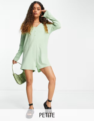 Noisy May Petite oversized romper in mint | ASOS (Global)