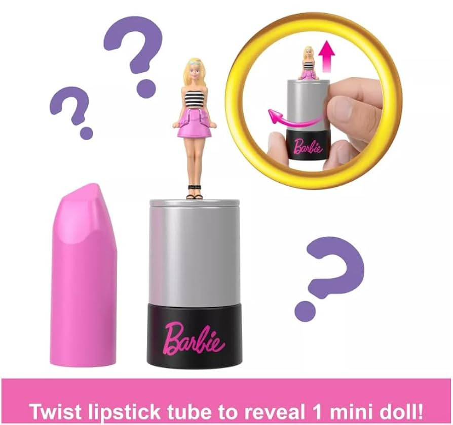 Barbie Mini BarbieLand Fashionistas Dolls, 1.5-inch Dolls in Lipstick Tube, Surprise Reveal (Styl... | Amazon (US)