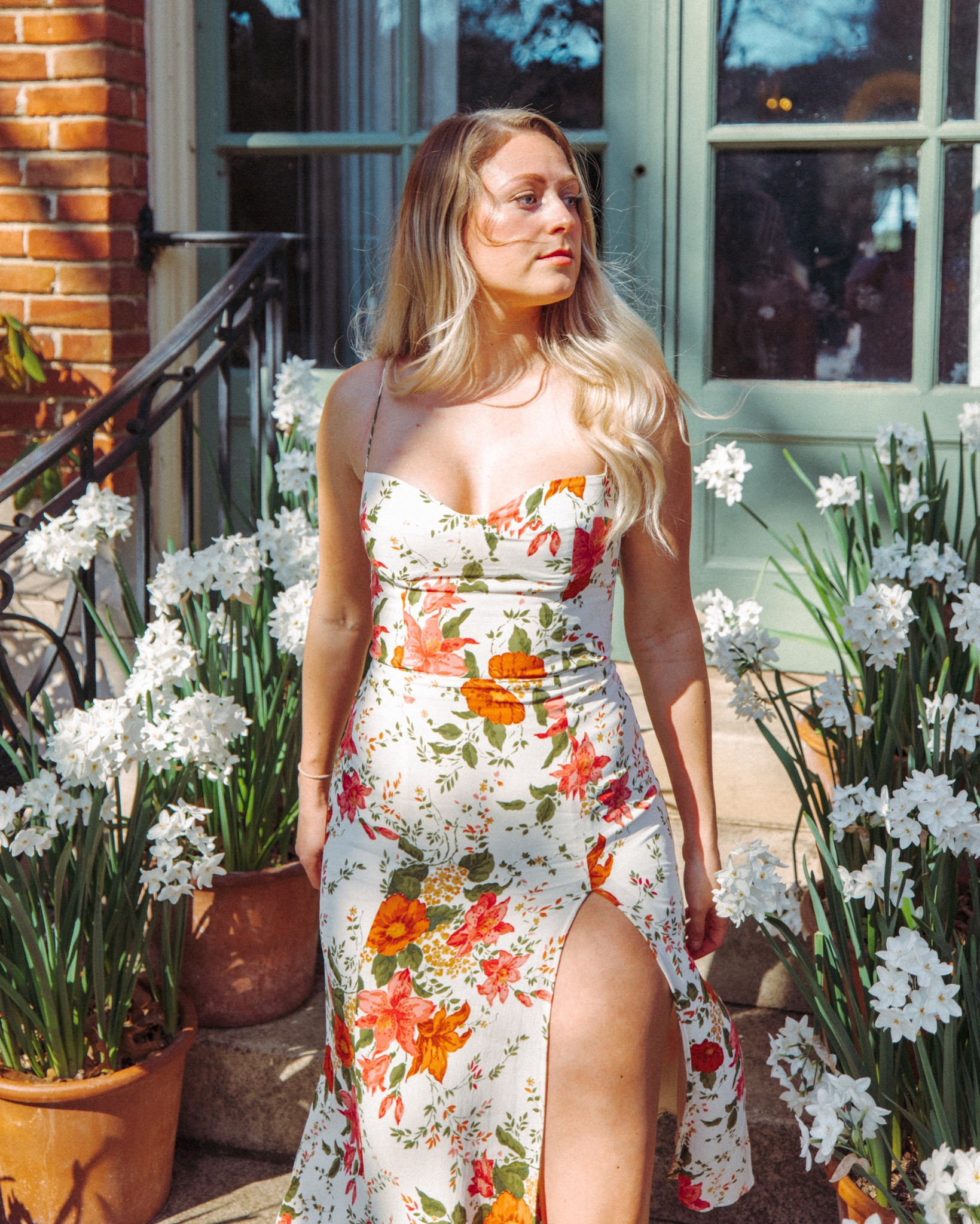 reformation juliette dress bouquet