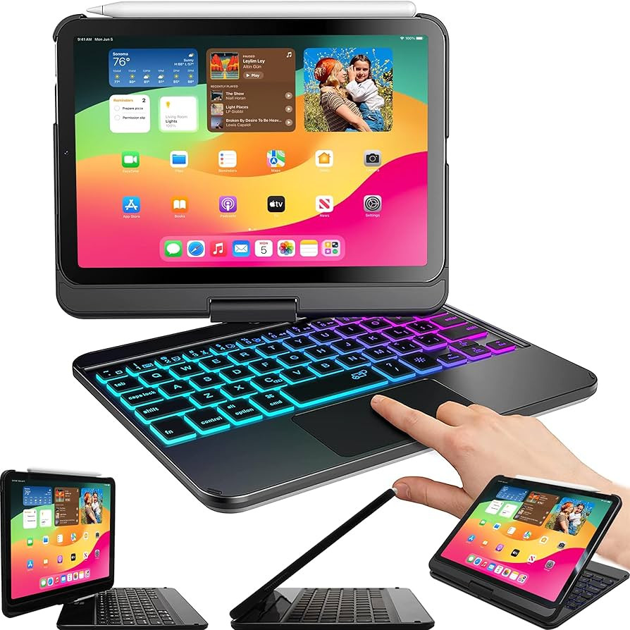 Snugg iPad Mini 7 Keyboard Case (2024) / iPad Mini 6 Keyboard Case with Backlit, Trackpad/iPad Mi... | Amazon (US)