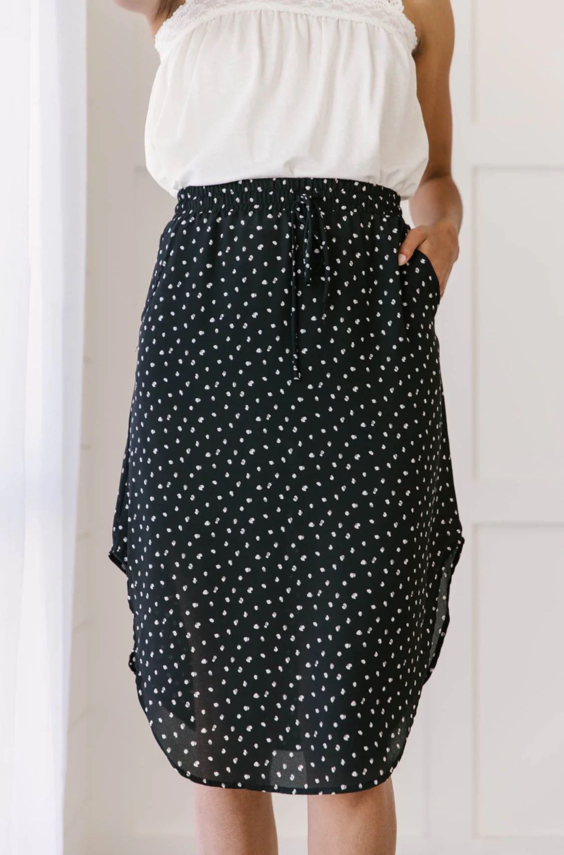 Gentle Breeze Midi Skirt | Peppered with leopard