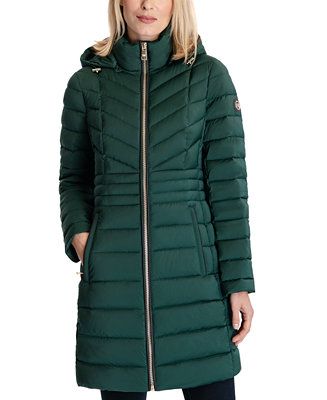 Michael Kors Hooded Stretch Packable Down Puffer Coat, Created for Macy's & Reviews - Coats & Jac... | Macys (US)